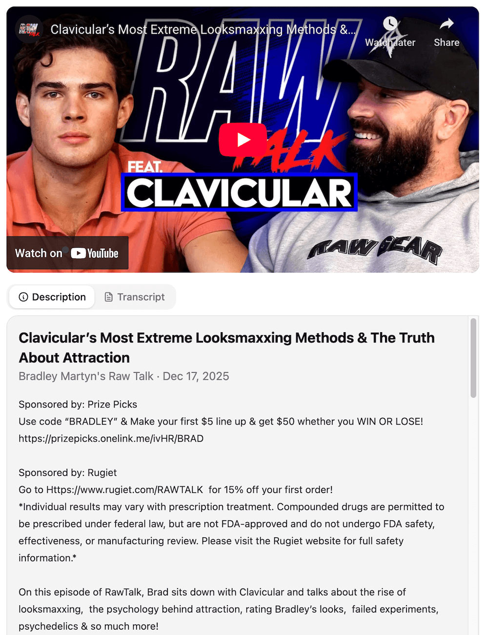 A screenshot that shows how to transcribes videos without captions with ChatTube.